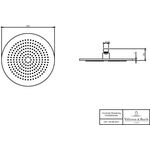 V&B Regenbrause UNIVERSAL SHOWERS 252x252x56mm Deckenm rund matt black