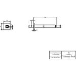 V&B Regenbrausearm UNIVERSAL SHOWERS 58x212x58mm Deckenm rund matt black