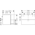 HG Waschtischunterschrank Xevolos E 780x555x475mm Ko mweiß Fr weiß metallic