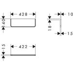 HG Ablage Xelu Q 140x430mm mattschwarz