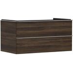 HG Waschtischunterschrank Xelu Q 980x485x550mm NB dunkel Griff chrom