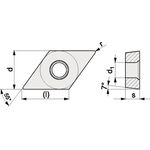 Wendeschneidplatte DCMT 11T308-M PMK30 Bearb.mittel PROMAT - VPE: 10