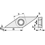Wendeschneidplatte VBMT 160408-M UNI35 Bearb.mittel PROMAT - VPE: 10