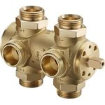 OV 6-Wege-Kugelhahn Optibal W6 PN 16 MS DN 15 G 3/4Zoll mit Innenkonus