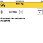 Holzschraube DIN 95 LIKO Schlitz 3x 40 Messing 200 Stück - VPE: 200