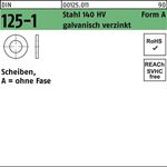 Unterlegscheibe DIN 125-1 A 2,8x7x0,5 Stahl 140 HV galv.verz. 200St. - VPE: 200