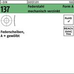 Federscheibe DIN 137 A 2,6 Federstahl mech.verz. 100 Stück - VPE: 100