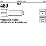 Vierkantschraube DIN 480 Bund/Ansatzkuppe M16x 80 10.9 10 Stück - VPE: 10