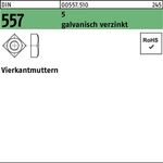 Vierkantmutter DIN 557 M8 5 galv.verz. 100 Stück - VPE: 100