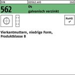 Vierkantmutter DIN 562 niedrige FormM5 Automatenstahl galv.verz. 1000St. - VPE: 1000