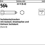 Sechskantschraube DIN 564 Ansatzspitze/Auslauf BM 20x 90 22 H (8.8) 10 Stück - VPE: 10