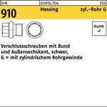 Verschlußschraube DIN 910 Bund/Außen-6-kt G 1/2 A Messing 50 Stück - VPE: 50
