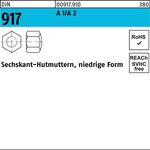 Sechskanthutmutter DIN 917 niedrige FormM8 A 1/A 2 250 Stück - VPE: 250