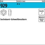 Sechskantanschweißmutter DIN 929 M10 A 4 100 Stück - VPE: 100