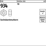 Sechskantmutter DIN 934 M4 10 1000 Stück - VPE: 1000