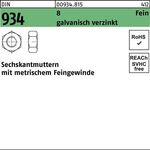 Sechskantmutter DIN 934 M48x 3 8 galv.verz. 1 Stück