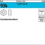 Sechskantmutter DIN 934 M10 A 5 100 Stück - VPE: 100