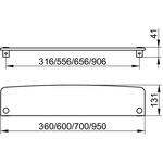 Keuco Kristallglas-Platte ELEGANCE 600x131x10mm