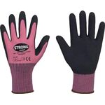 Handschuhe LADY FLEXTER Gr.8 pink/schwarz EN 420/EN 388 PSA II STRONGHAND - VPE: 12