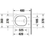 Duravit Wand-Tiefspül-WC D-NEO rimless HygieneGlaze weiß