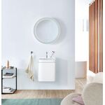 Duravit Waschtischset HAPPY D.2 PLUS 400x360mm ein Hahnloch weiß hochglanz