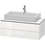 Duravit Waschtischunterbau L-CUBE 1020x477mm 2 Schubk we hgl ES NB mitte