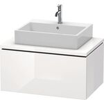 Duravit Waschtischunterbau L-CUBE 820x547mm 1 Ausz. we hgl ES NB mitte