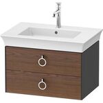 Duravit Waschtischunterbau WHITE TULIP 684x410mm 2 Schubk we hgl ES Eiche mitte