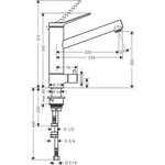 HG Einhebel-Spültischmischer Zesis M33 200 Ger.Absperrv. CoolStart 1 jet chrom