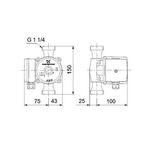 Grundf Zirkulationspumpe UP Serie 100 230 V, Rp 3/4Zoll, 150mm UP 20-07 N
