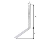 Balkenwinkel L180x180mm B.20mm schmal STA roh galv.verz.d.pass.GAH - VPE: 10