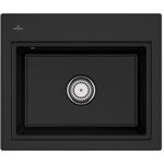 V&B Einbauspüle SUBWAY STYLE 60 S FLAT 580x490mm Abtr. anthr. Handbet. chrit