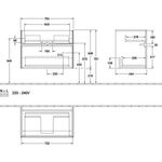 V&B Waschtischunterschrank COLLARO 754x546x444mm m LED-B. Nordic Oak