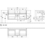 V&B Waschtischunterschrank COLLARO 1154x546x444mm m LED Bel White Wood