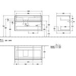 V&B Waschtischunterschrank COLLARO 100x54,8x50cm WT li m LED-B. glos. White