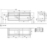 V&B Waschtischunterschrank COLLARO 1600x548x500mm m LED-B. Soft Grey