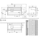 V&B Waschtischunterschrank COLLARO 100x54,8x50cm WT li m LED-B. White Wood