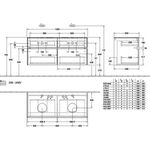 V&B Waschtischunterschrank COLLARO 120x54,8x50cm m LED-B. White Matt