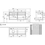 V&B Waschtischunterschrank COLLARO 120x54,8x50cm WT li m LED-B. White Matt