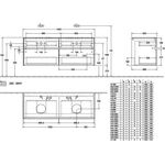 V&B Waschtischunterschrank COLLARO 140x54,8x50cm m LED-B. White Matt