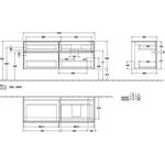 V&B Waschtischunterschrank COLLARO 140x54,8x50cm WT re Nordic Oak