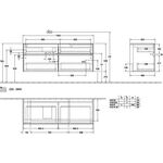 V&B Waschtischunterschrank COLLARO 140x54,8x50cm WT li Arizona Oak