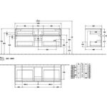 V&B Waschtischunterschrank COLLARO 1400x548x500mm White Matt