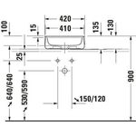 Duravit Aufsatzbecken Zencha 420x420mm o ÜL m Hahnlochblock ant matt