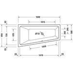 Trapez-Whirlwanne Duravit No.1 weiß Jet-Project 1600x850mm
