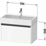 Duravit Waschtischunterbau Ketho.2 784x440x460mm weiß hochglanz
