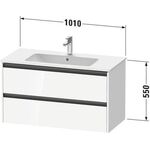 Duravit Waschtischunterbau Ketho.2 1010x550x480mm weiß supermatt