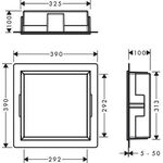 Wandnische XtraStoris Original mit Rahmen, Betongrau 300x300x100mm