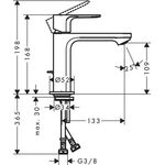 HG Einhebel-Waschtischmischer Rebris E 110 CoolStart o AG mattschwarz