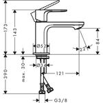HG Einhebel-Waschtischmischer Rebris E 80 CoolStart o AG mattschwarz